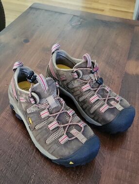 Keen Atlanta Cool ESD Steel Toe Hiking Boot - Shitake/Chili Pepper - 8.5M